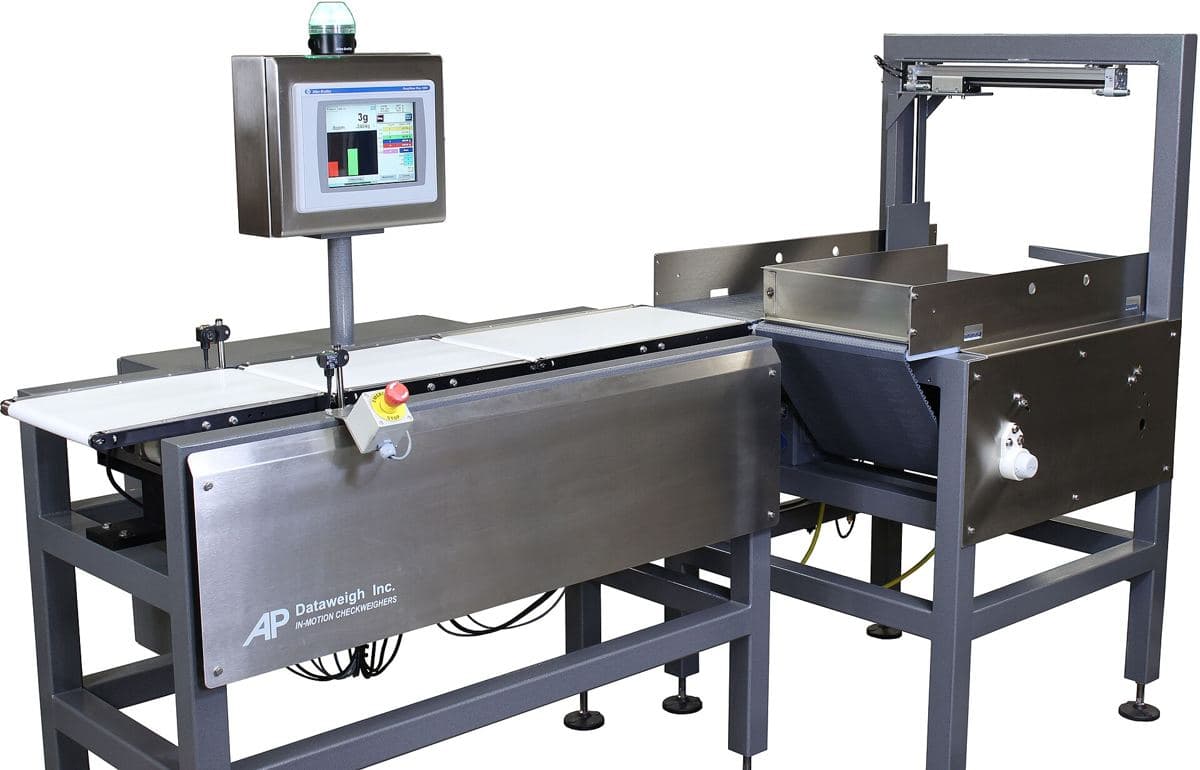 Checkweigher with touchscreen and reject station